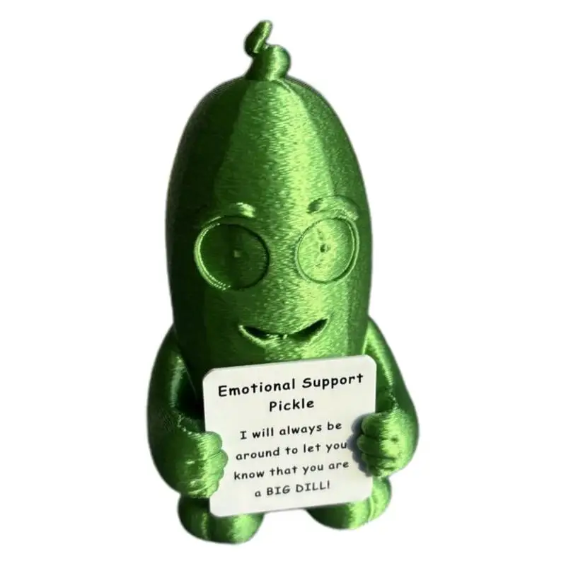 

Emotional Cucumber Dolls Positive Energy Support Pickled Cucumber Cute Mini Crafts Card