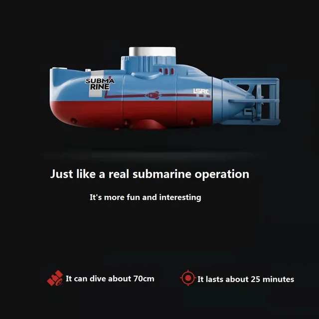 Remote control submarine children's diving fish tank toys mini military model remote control simulation nuclear submarine childr 3