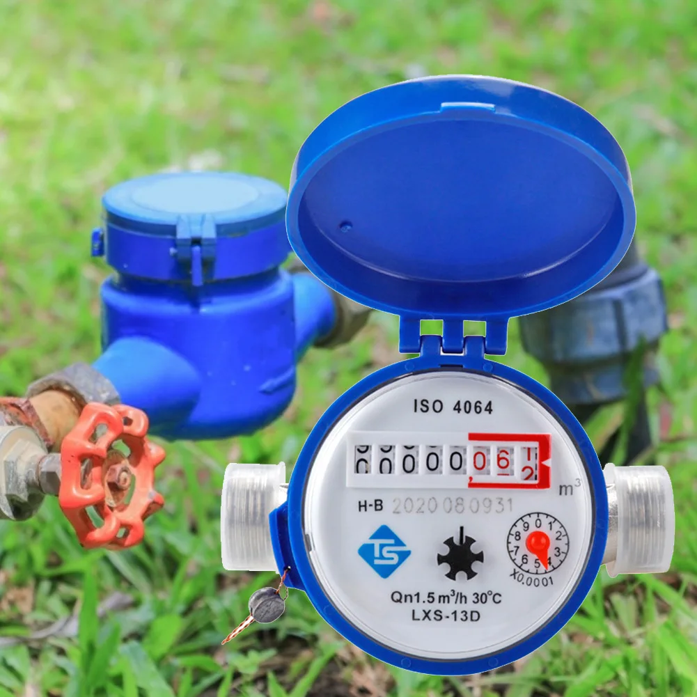 Smart Water Meter Mechanical Rotary Pointer Counter Water Meter Flow Measuring Tools with Copper Fittings Gadget Digital Display water meter