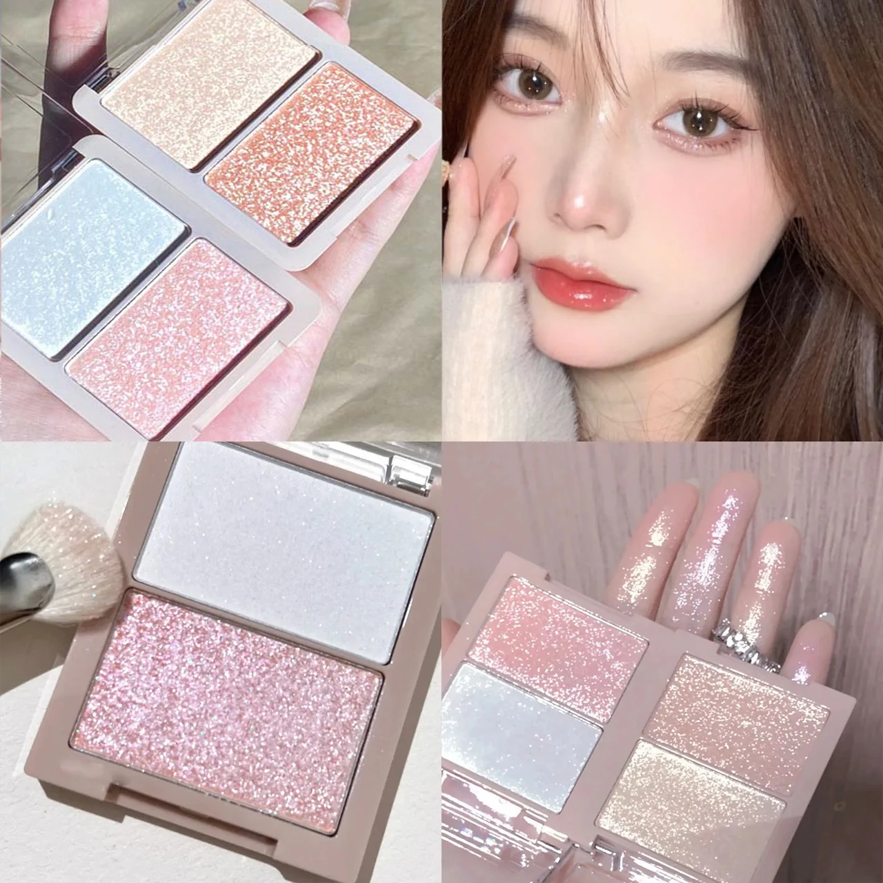 Diamond Highlight Palette Glitter Makeup Gel Face and Body Highlighter Contour Shadow