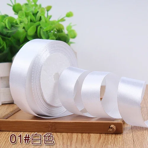 Silk Satin Ribbon for Gift Wrapping and DIY Crafts - 2.5cm, 25 Yards