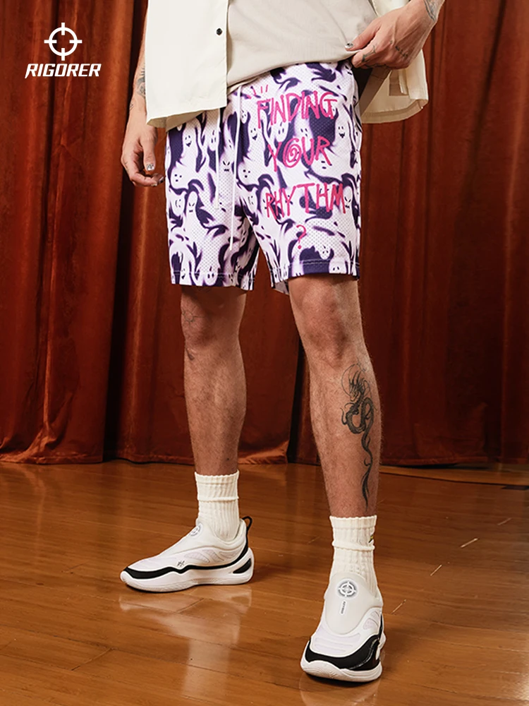 RIGORER Ghost Four-point Shorts New Men Basketball Running Breathable Fitness Short Summer Running Sportswear Bottoms