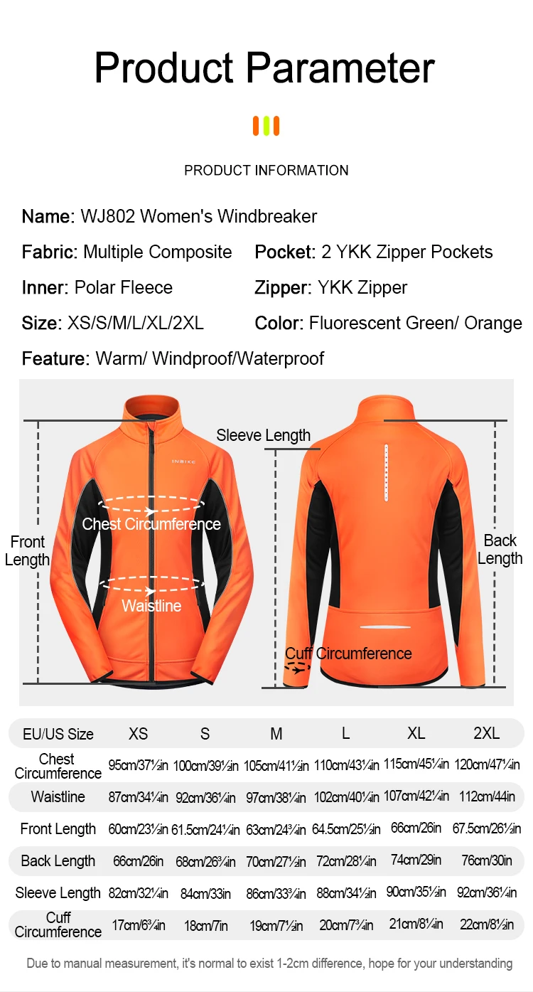 INBIKE Winter frauen Radfahren Kleidung Reiten Anzüge Fahrrad Warme Thermische Windjacke Shell Mantel Winddicht Radfahren Kleidung – Detail 3