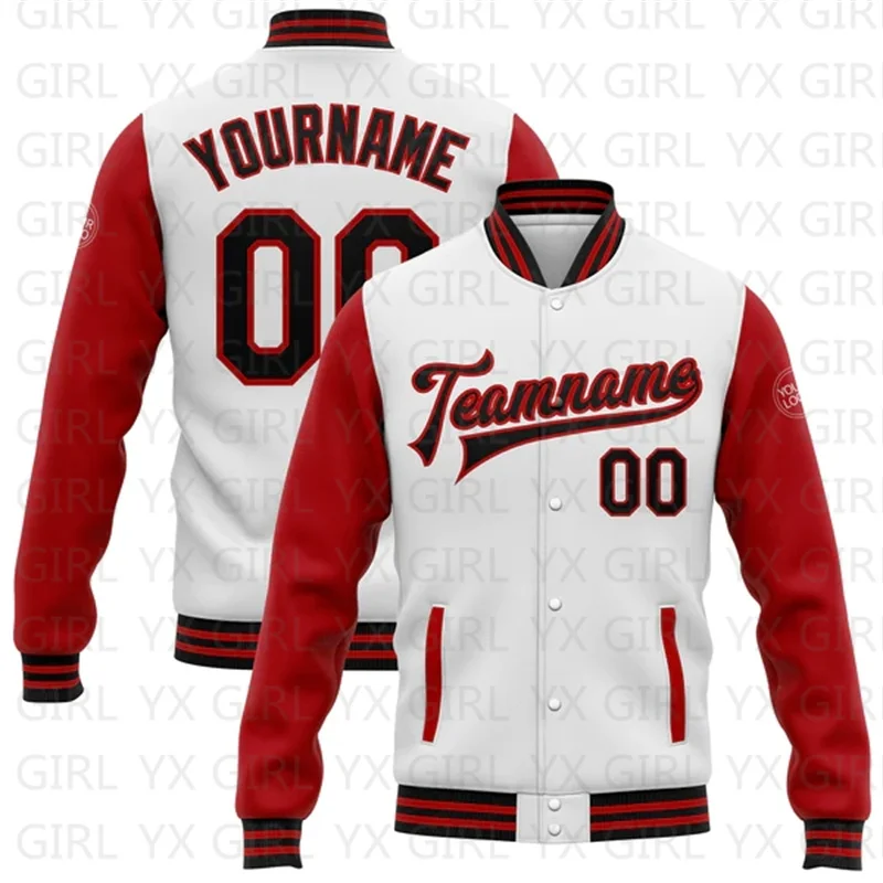 Custom White Gold-Black Bomber Full-Snap Varsity Letterman Two Tone Jacket