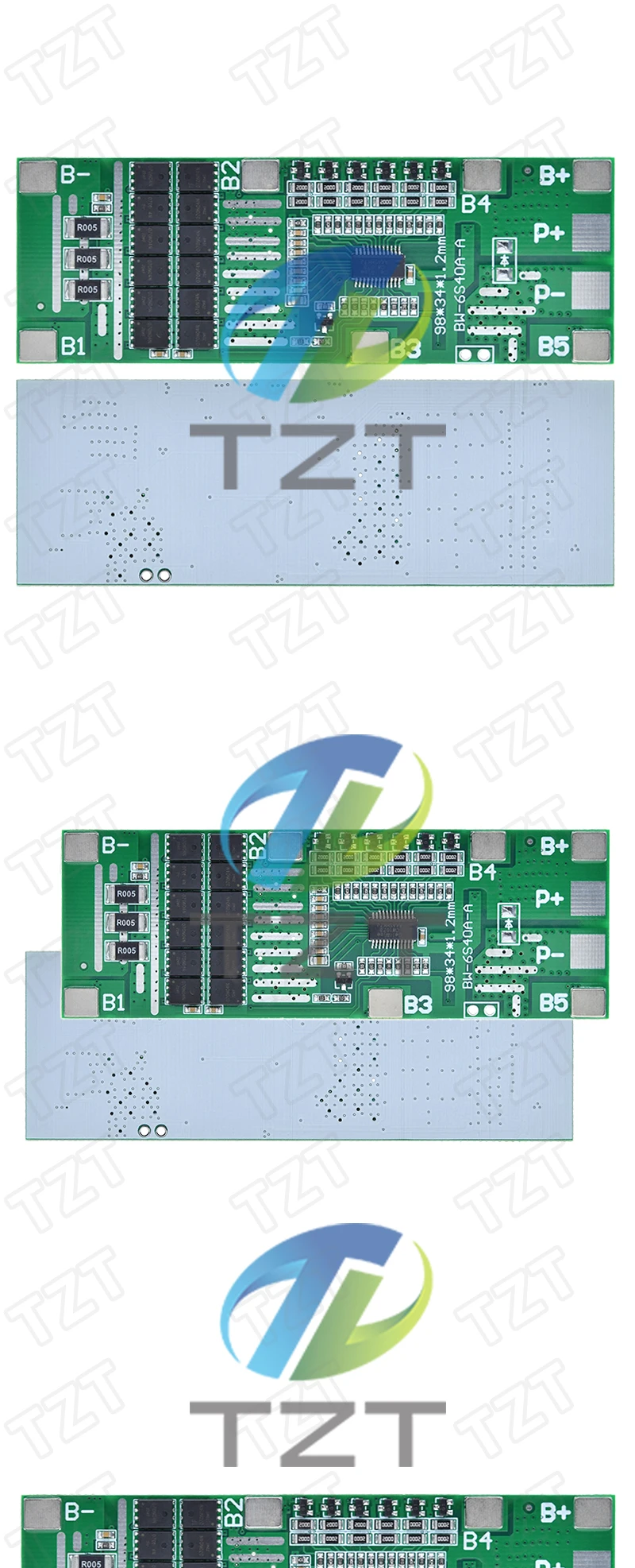 TZT 1/3PCS 24V 6S 40A 20A BMS 18650 Li-Ion Lithium-Batterie Poretect Board Solar beleuchtung BMS PCB Mit Balance Für Ebike Roller – Detail 4