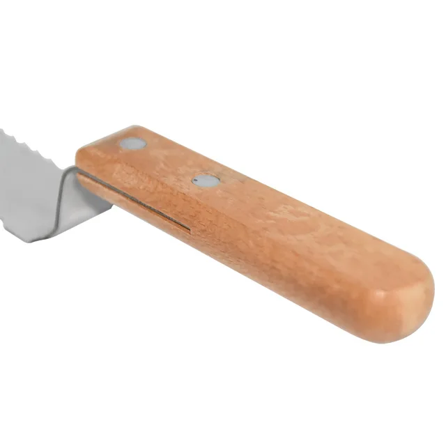 Ívelt Él Rozsdamentes Acél Mézvágó Késkaparó Mézkivonó Berendezés Lapos Száj Dupla Fog Szélek - Image 6