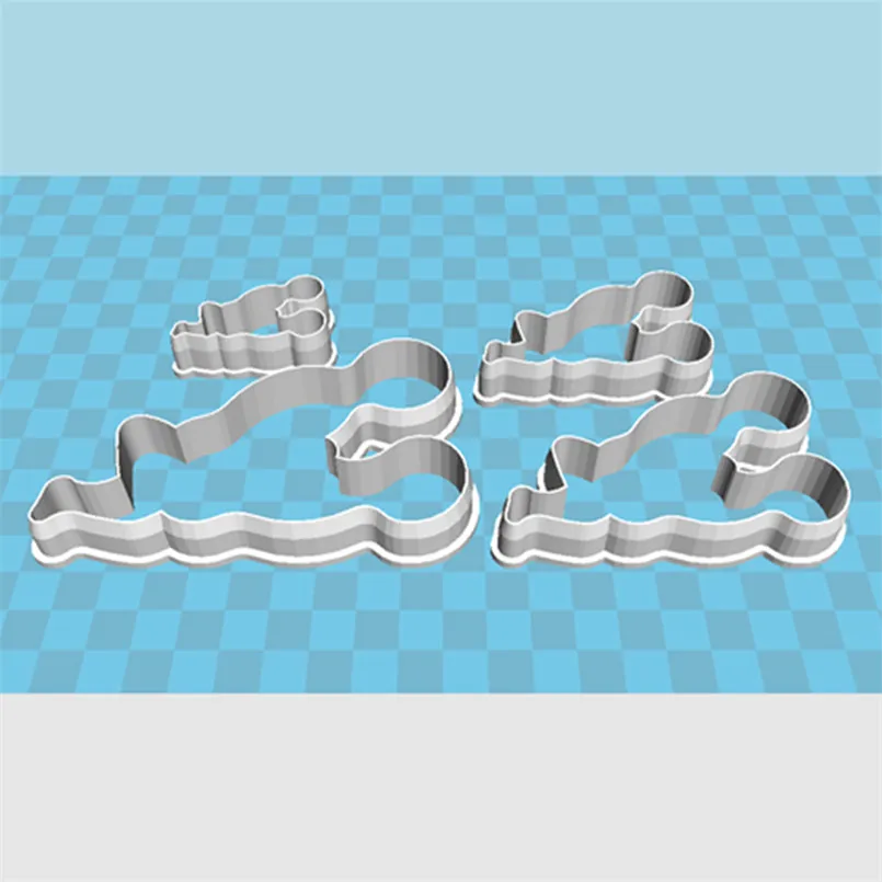 Four Specifications Cartoon Puppeteers Love Game One,Plastic Mold,Cake Fondant Tools,Cookie Sushi and Fruits Cutters