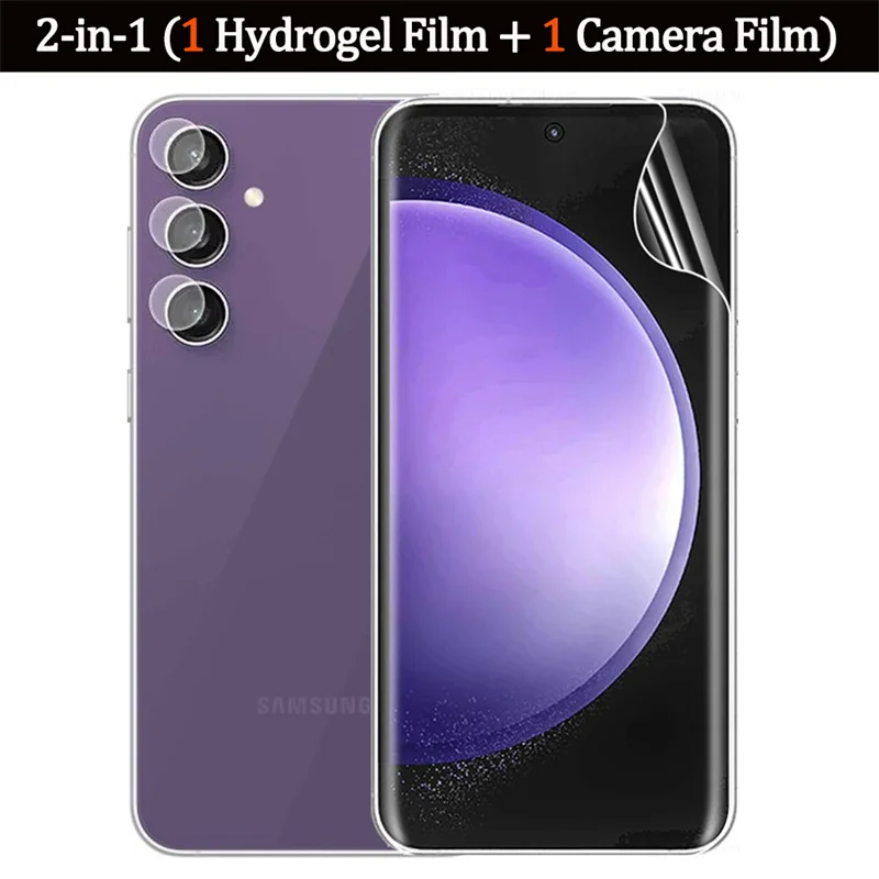 Idrogel Pellicola + Fotocamera Pellicola Per S23 Fe 5G Protezioni Di Schermo Morbida Samsung S23 Ultra Screen Protector S23+ Samsung S23 Fe Hydrogel F