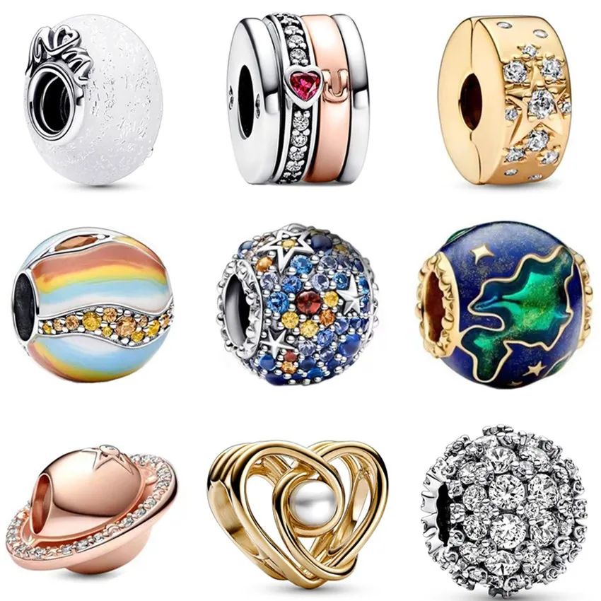 

Authentic 925 Sterling Silver Sparkling Round Turning I Love You Charm Bead Fit Pandora Bracelet & Necklace Jewelry