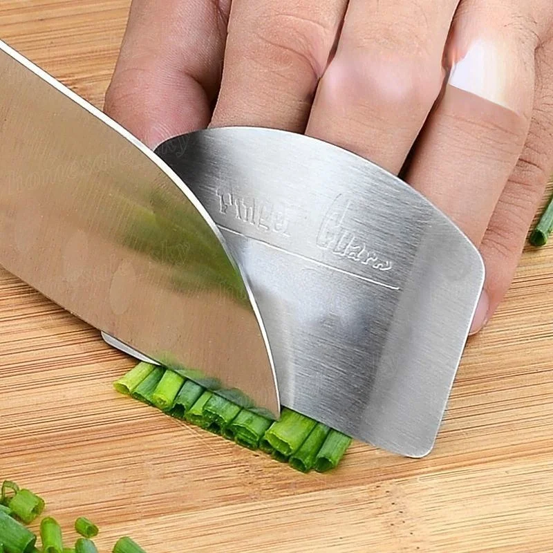 Finger Guard Stainless Steel Reusable Kitchen Finger Guard Metal Protector Cutting Tools Kitchen Accessaries