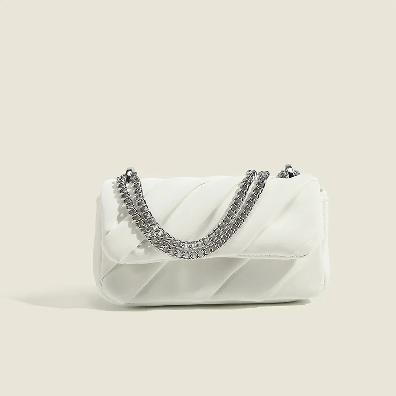 Fashion Chain Small Crossbody Bag for Women Soft Leather Shoulder Bag Design Diamond Lattice Handbag Square Messenger Bags