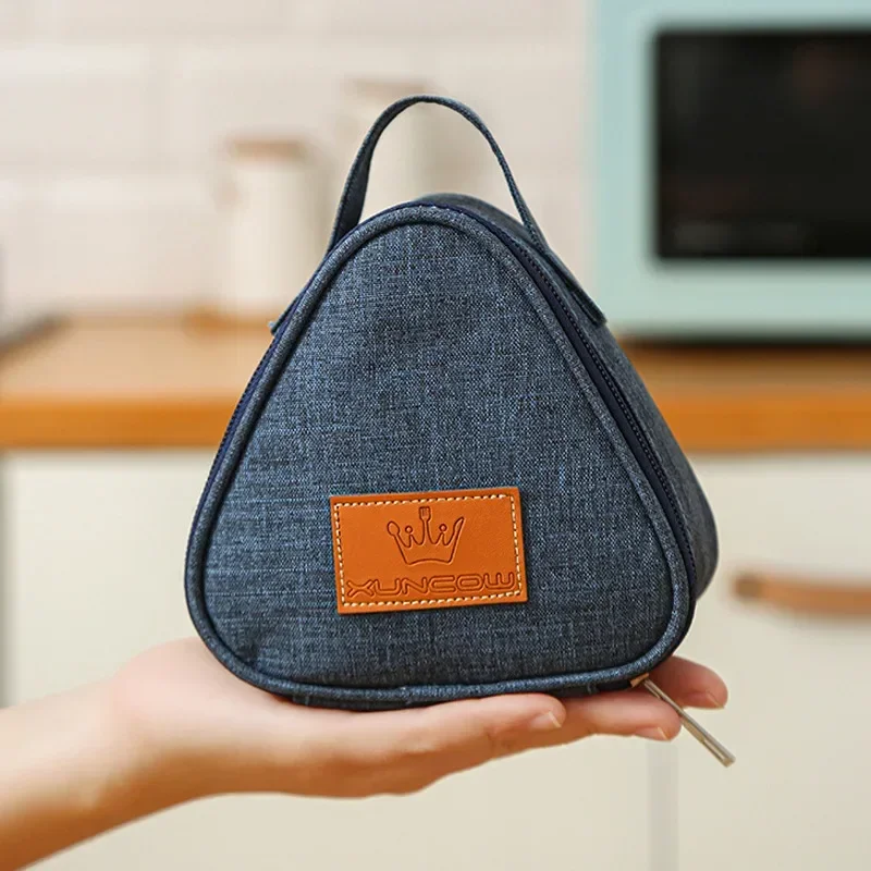 Mini Triangular Insulation Bag Aluminum Foil Thermal Cooler Lunch Tote Student Rice Ball Bag Lunch Box Bento Lunch Carry Bags