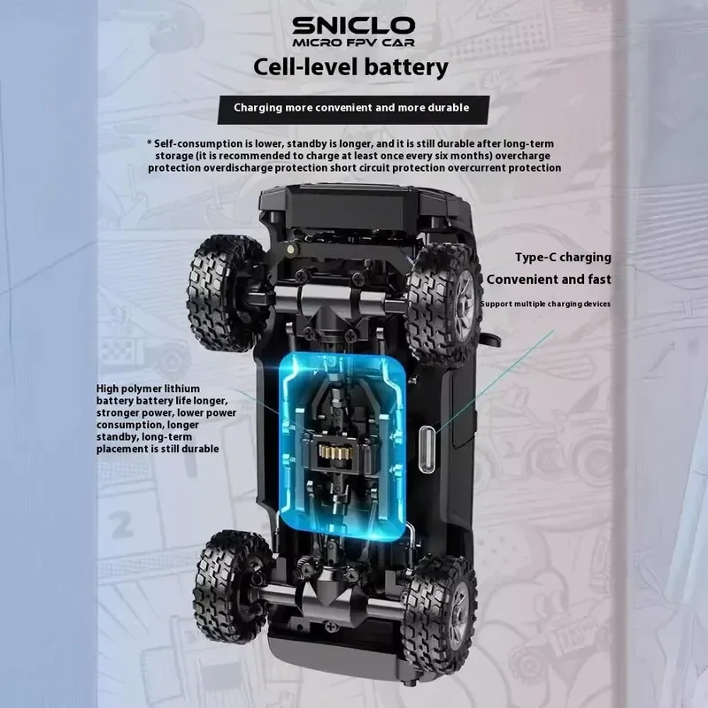 1/43 SNICLO Enano8031 Rc Cars Simulation Climbing Car Fpv First Person Vision Desktop Remote Control Car Mini Gift Boys Toys thumbnail 6