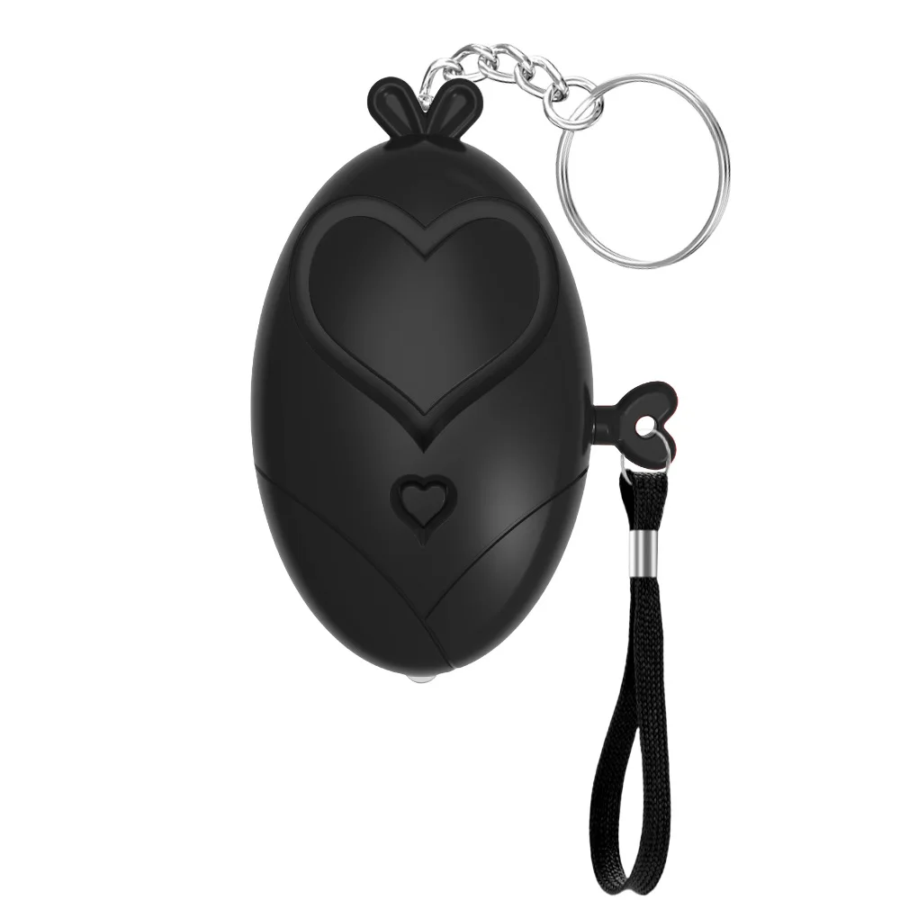 Heart Shaped Personal Safety Alarm - 130DB Portable Keychain Siren