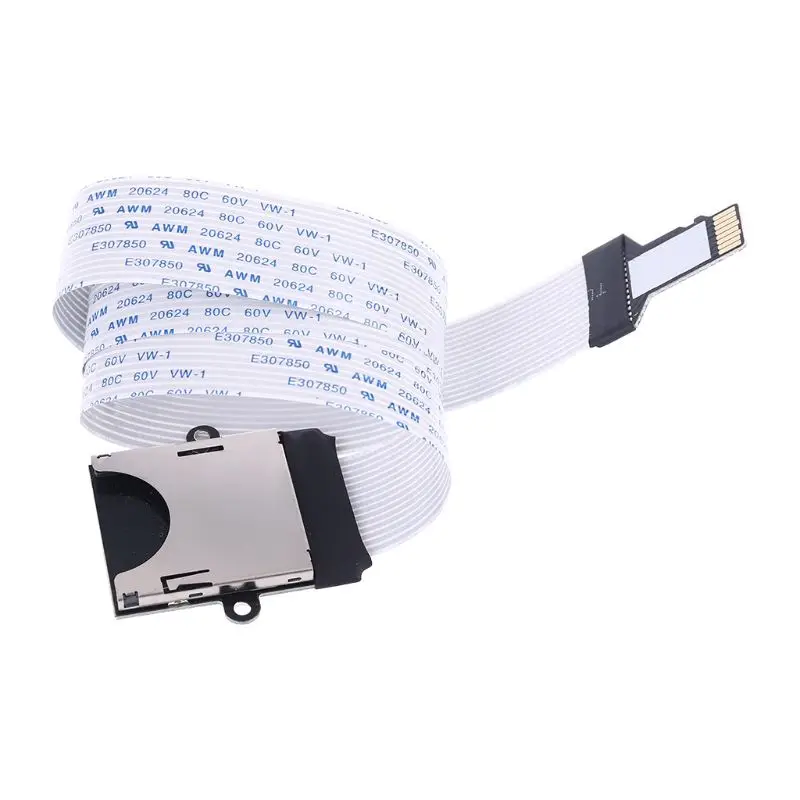 Micro sd tf para sd Cartão de Memória Kit Macho para Fêmea Extensor Flexível Extensão Cabo Adaptador Macio Plana Fpc Cabo Extensor - Imagem 2