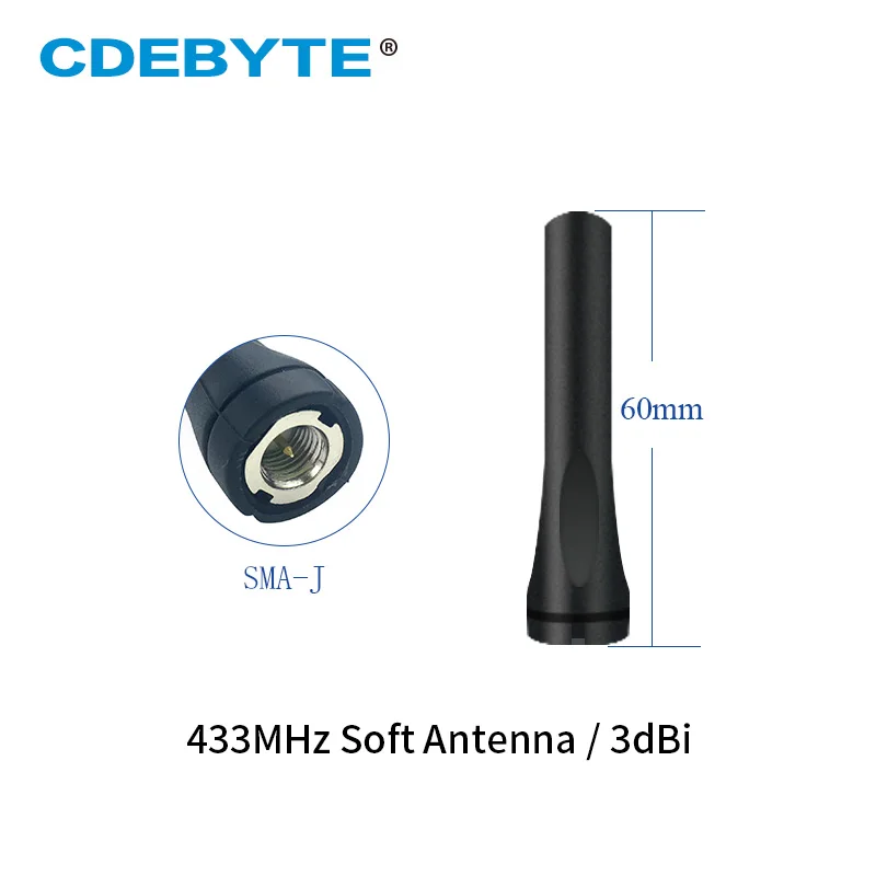 Antenna Wifi 10Pcs 433Mhz 3.0Dbi Ominidirezionale 6Cm Sma-J Antenna Per Modulo Lora Walkie Talkie Modem Wireless Tx433-Jzr-6 Soft
