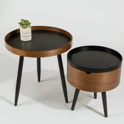 Table basse minimaliste italienne, combinaison ronde, table d'appoint pour petit appartement, salon, table basse de luxe pour balcon 