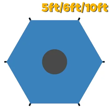 5/6/10 Feet Trampoline Cover Waterproof Trampoline Shade Cover Sun-Protection Trampoline Roof for Outdoor Backyard Playground