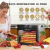 220V 8 Trays Food Dried Fruit Machine Dryer For Vegetables Dried Fruit Meat Stainless Steel Dehydrator Fruit Drying Machine 4