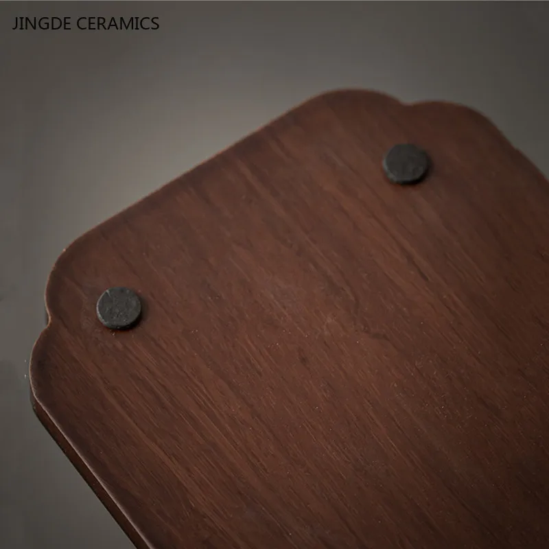 Antique Bamboo Tea Tray Water Storage Can Drain Large Tea Board Chinese Heavy Teaware Trays Home Living Room Tea Accessories