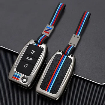 3 pulsanti in lega di zinco Remote Car Fold Key Case Cover per Roewe RX5 2017 anno per MG ZS Auto Key Shell accessori portachiavi