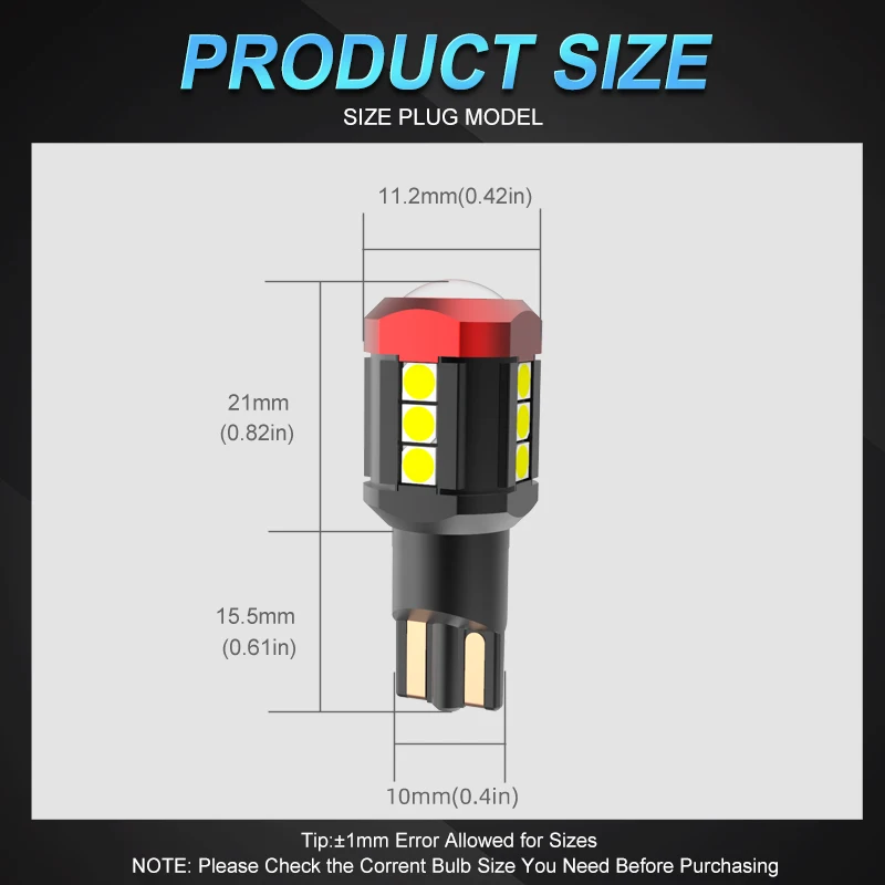 2x W16W T15 LED  3030 Ĩ Canbus LED   921 912 W16W ڵ  õ     