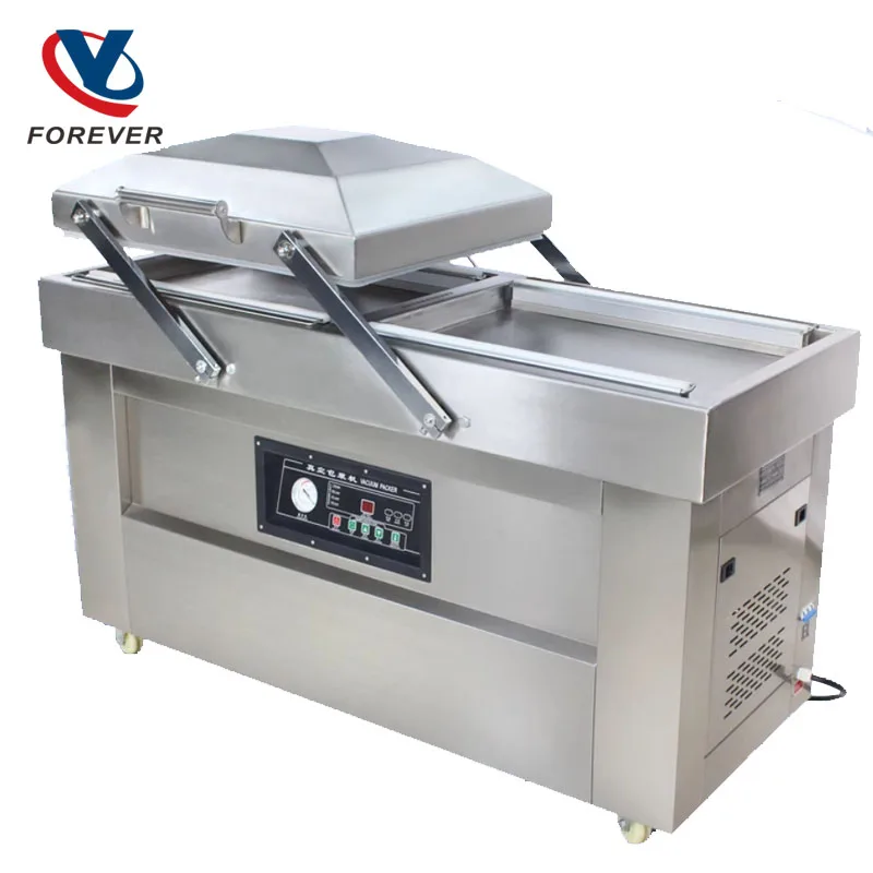 400 タイプシーラー真空食品自動ダブルチャンバーフラット真空包装機