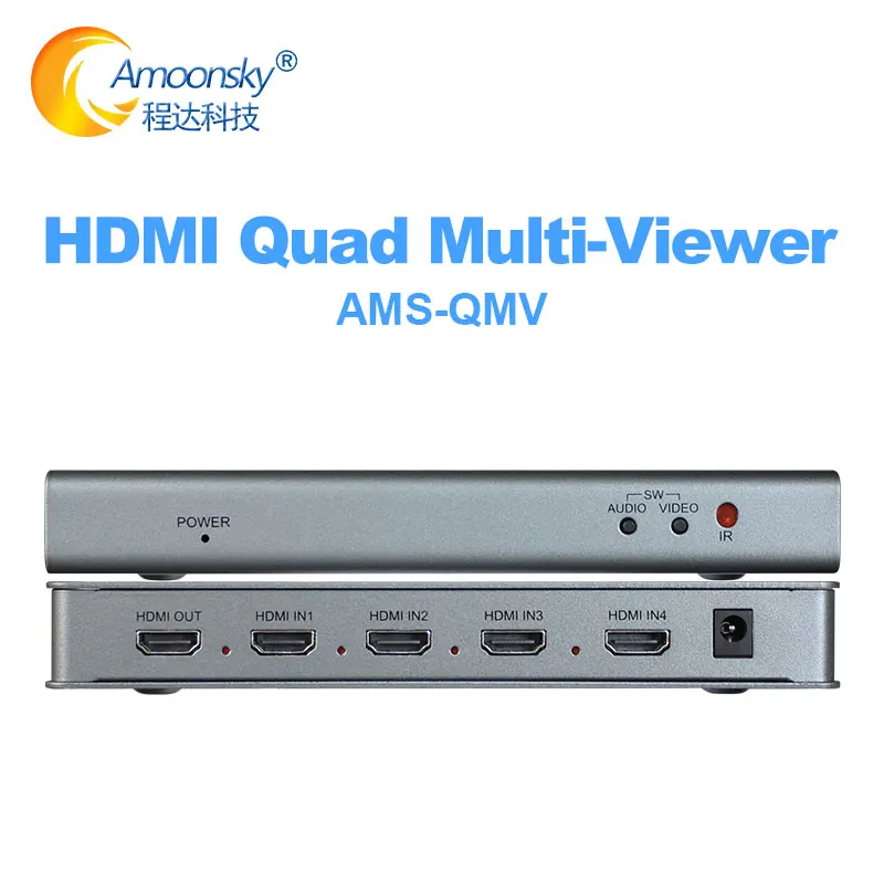

HVMQ4 HDMI 4-в-1 разветвитель изображений одинаковое экранное устройство бесшовное переключение инфракрасный пульт дистанционного управления PSP игровая консоль компьютер