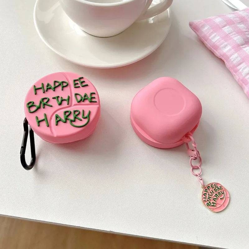 3D Birthday Cake Silicone Cartoon Earphone Case with Pendant Cover