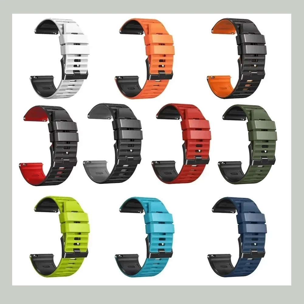 Silicone Watch Band Strap, 24mm - Durable Replacement Wristband