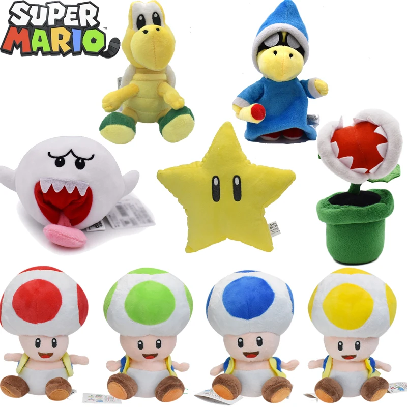 Super Mary Series Plush Doll Toad Yoshi Mario Bros Anime Peripheral Stuffed Toys Children Cartoon Soft Cute Pillow Birthday Gift blu pumpkin duck toy big pillow doll creative cartoon big white goose super soft sticky window sofa cushion ornament toys