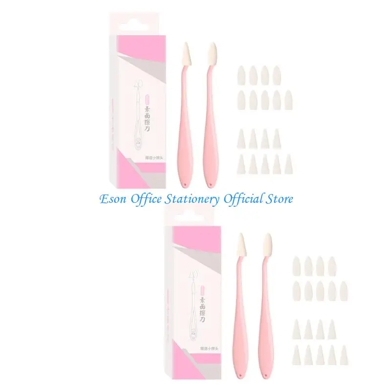 G8DC 2Pcs 전문 미술 블렌딩 그루터기 블렌딩 도구 (파인 디테일링 쉐이딩 스케치 용 20 개의 교체 스폰지 물티슈 포함)