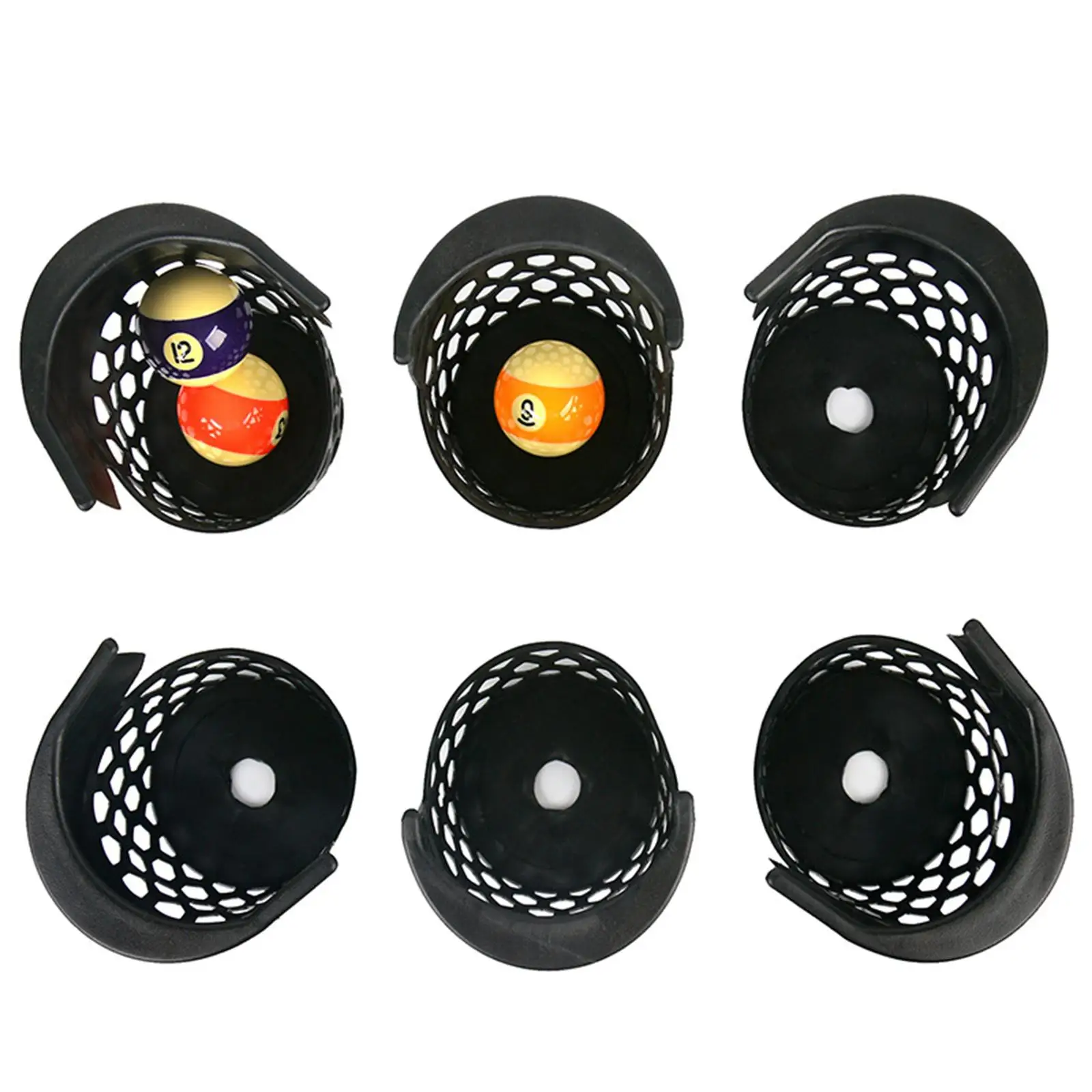 6xPoolTablePocketsBilliardPocketsSetBilliardBallStorage