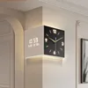 Luxury Creative Two-sided Living Room Wall Clock Modern Nordic Aesthetic Silent Corner Digital Wall Clocks Home Decoration 2