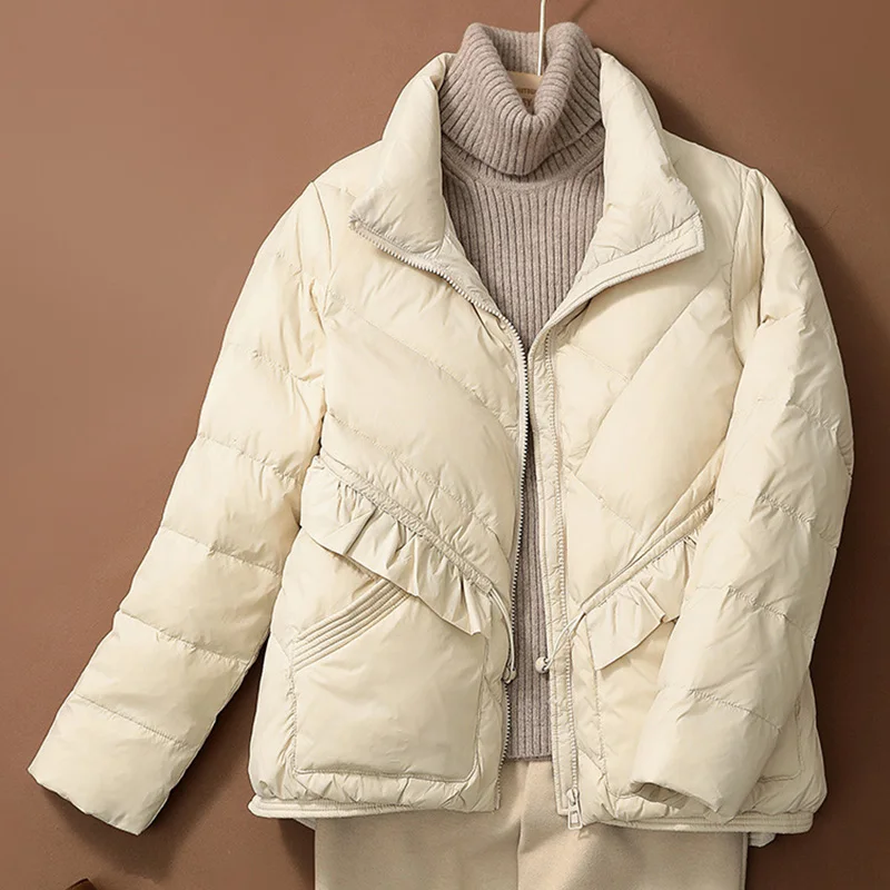 SEDUTMO Winter Warm Duck Down Coat Women Quilted Short Casual  Jackets Autumn Oversize Fashion Pocket Puffer Jacket ED2068