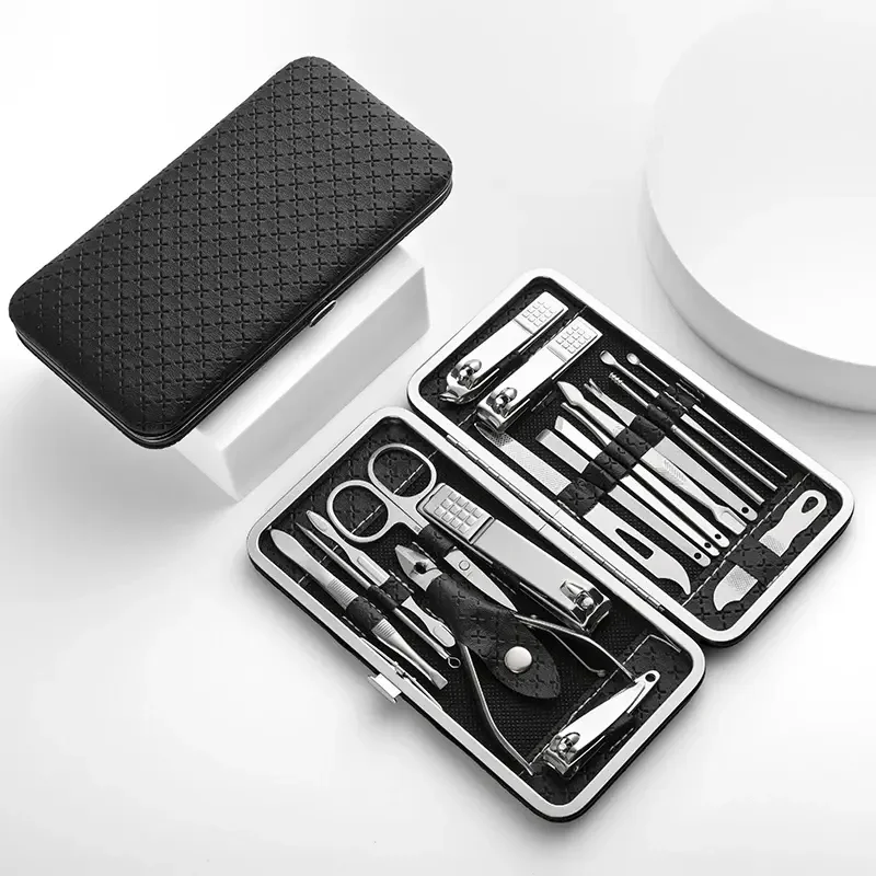 Nail art 19 piece set of beauty tools home manicure foot trimming eagle beak pliers care kit nail knife nail clipper set