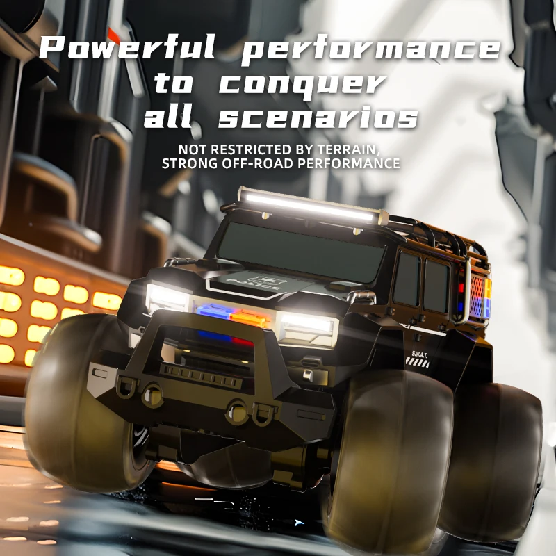 RC Car Amphibious Stunt Vehicle Police Car Climbing Vehicle Four-wheel Drive Off-road Car Toy Outdoor Toys Festive Gifts Giving 4