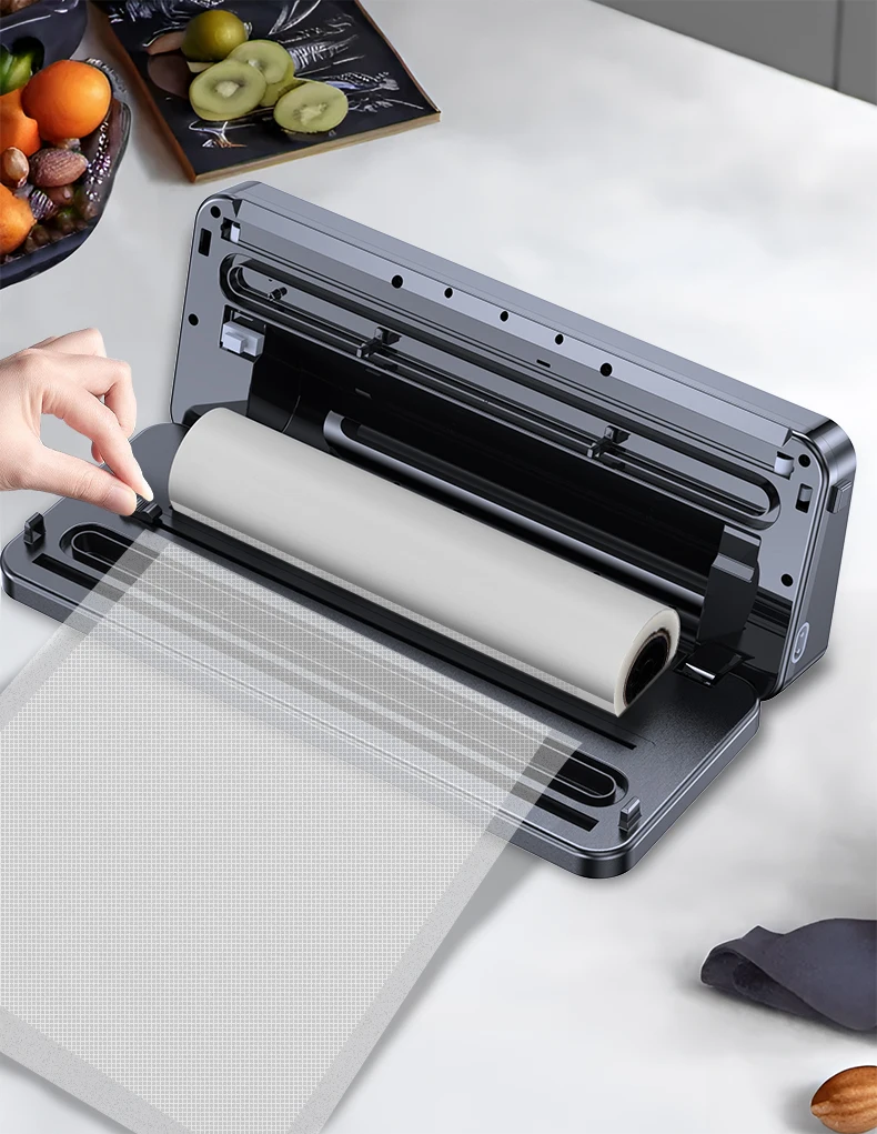 Description Picture 4 of itemElectric Vacuum Sealer Built-in Sealer Plastic Bags and Cutter Packaging Machine Kitchen Home Food Storage Seal Smart Touch Key