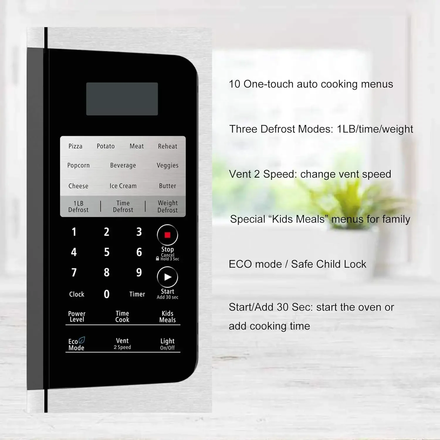 The Range Microwave Oven with Vent, 1.7 Cu. Ft 30 Inch 1000W Over the Stove Microwave with Exhaust Fan, Stainless Ste 2