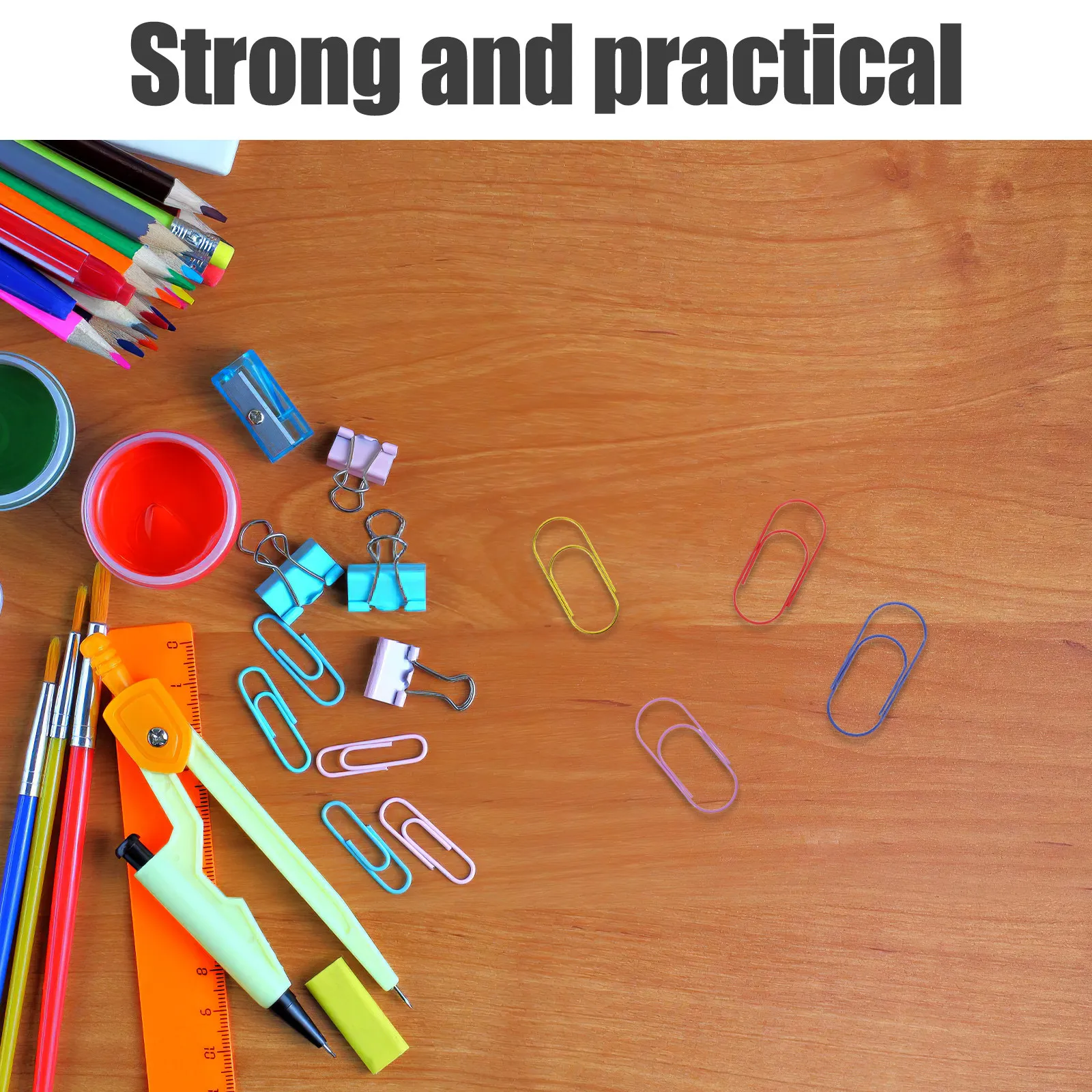 80Pcs 다채로운 코팅 금속 종이 클립 50Mm 점보 파스텔 바인더 클립 사무실 저널 노트 문서 정렬 파일
