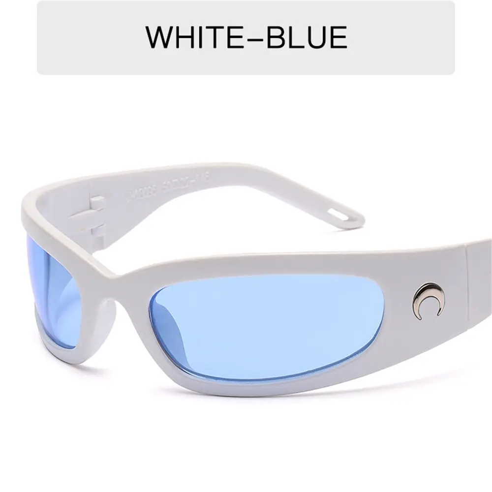  - Trendy Moon Rectangular Sunglasses for Women & Men Outdoor Cycling Sports Sunglasses Vintage Hip Hop Punk Sun Glasses UV400