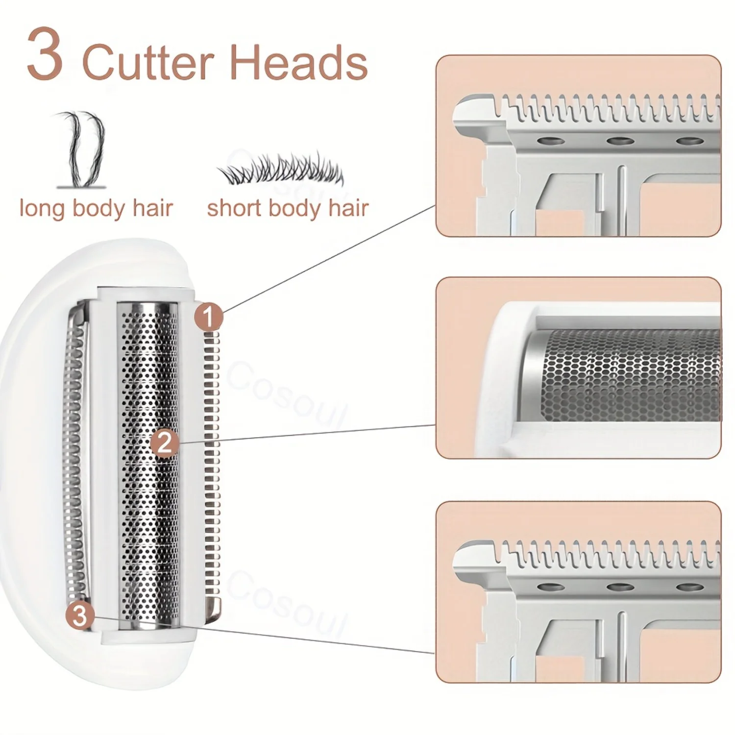Rechargeable Women's-LED Display, Painless Hair Removal for Legs, Pubic & Sensitive Areas!