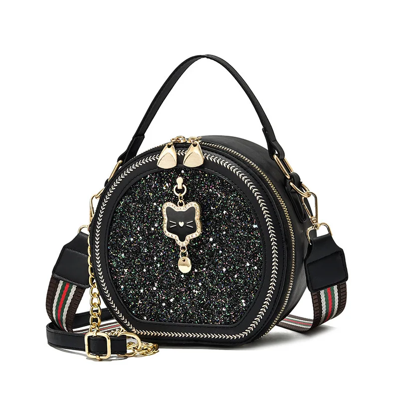 

Женские сумки через плечо, винтажные оригинальные дизайнерские маленькие круглые сумки-тоуты из ПВХ и кожи, круглые сумочки, мини-сумки премиум-класса