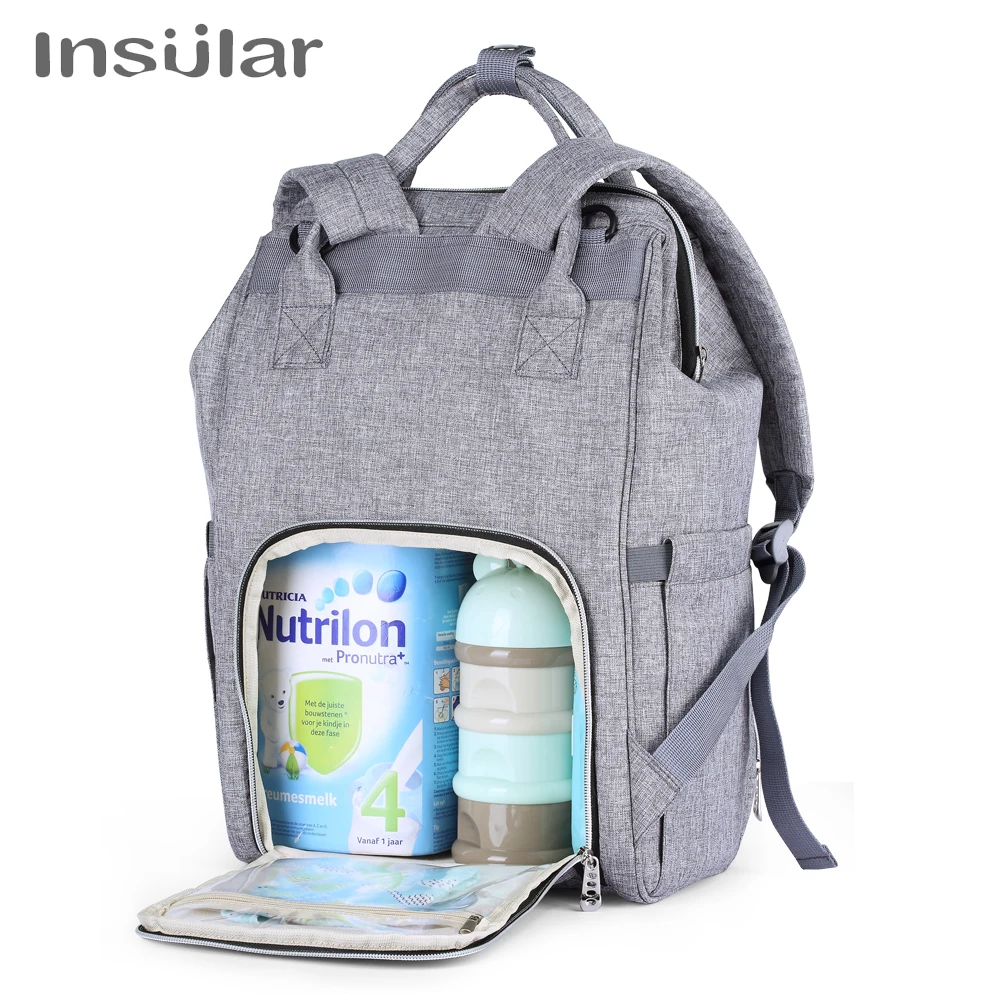 Diaper Bag Diaper Backpack Insular Brand Nappy Backpack Bag Mummy Large Capacity Stroller Bag Mom Baby Multi-function Waterproof Outdoor Travel