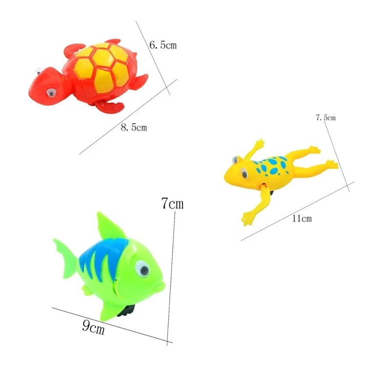 Baby Bath Toys Bathing Cute Swimming Turtle Whale Pool Beach Classic Chain Clockwork Water Toy for Kids Water Playing Toys Gift 6