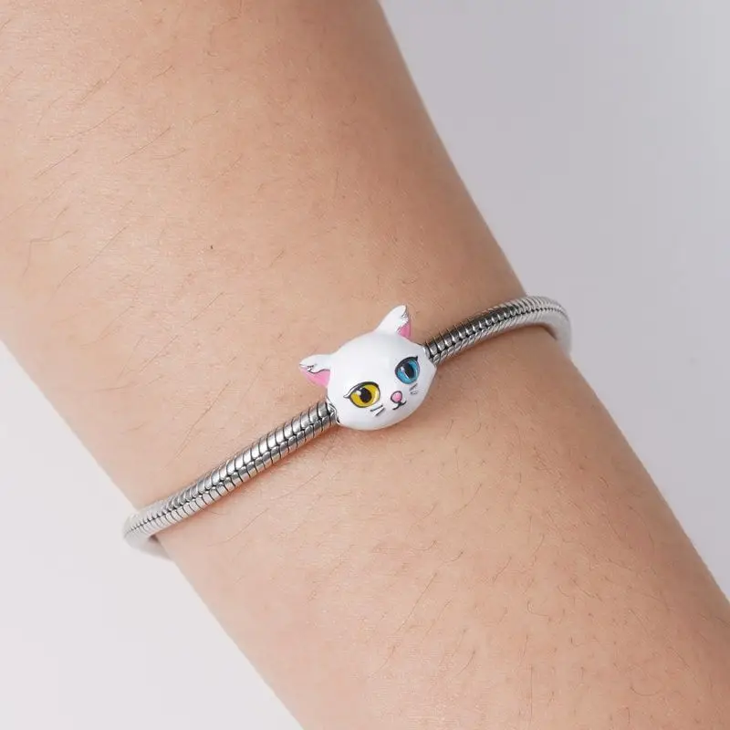 Fine 925 Silver Fit Original Bracelet Europe Cute Cartoon Doll Series Dangle Charm Beads Necklace Pendant Diy Women Jewelry Gift 2