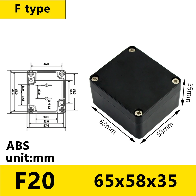Durable Black Waterproof Outdoor Electronic Enclosure Box