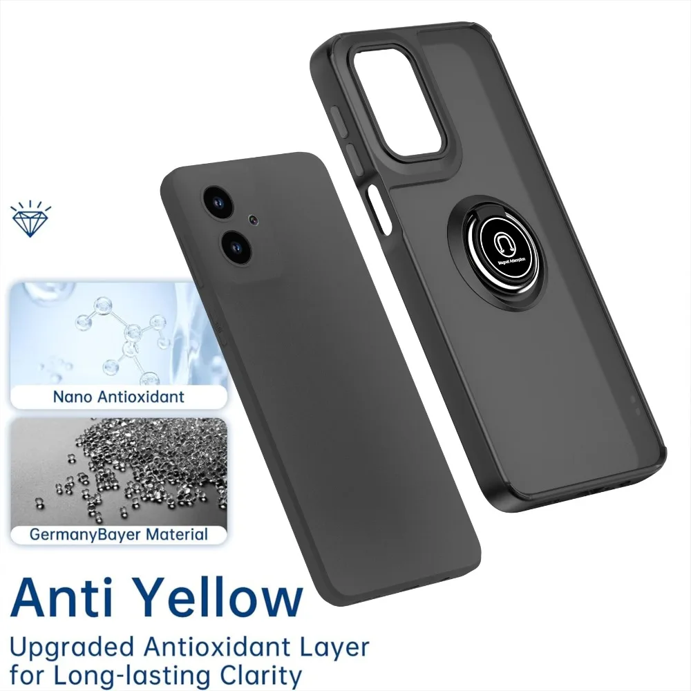 Enhanced Armor Case with Ring Magnetic Holder Cover