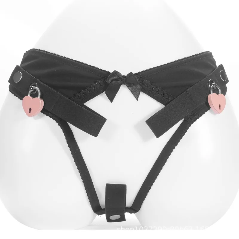 Sissy Chastity Cage Belt Chastity Panties FUFU Clip Anti-Falling Harness Extreme Sissy Lock Penis Bondage Feminization Toy