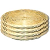 Bamboo Paper Plate Holder - 10 Inch Round Woven Plate Holder, Reusable Paper Plate Holders For Picnic Party 1
